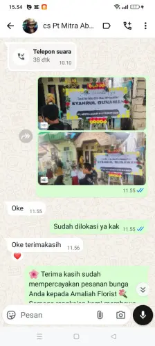 Testimonial Papan Bunga sukadame